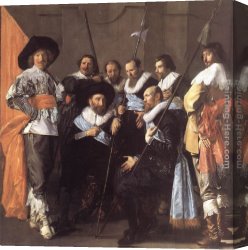 Pleasant Company Canvas Paintings - The Meagre Company [detail] by Frans Hals